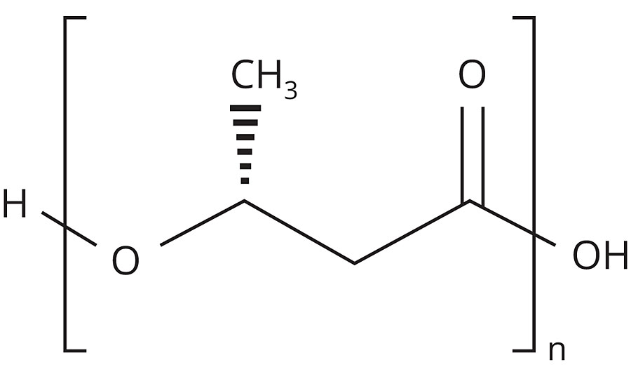 聚羟基丁酸酯(PHB)的分子结构