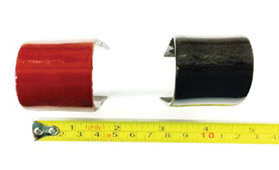 ASTM D522 / D522M - 17附着有机涂层芯棒弯曲试验方法比较两种技术。2022世界杯八强水位分析涂层适用于150微米和弯曲与8毫米管。