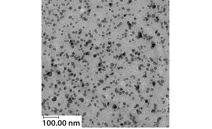 固化样品中胶体纳米二氧化硅的透射电镜研究。