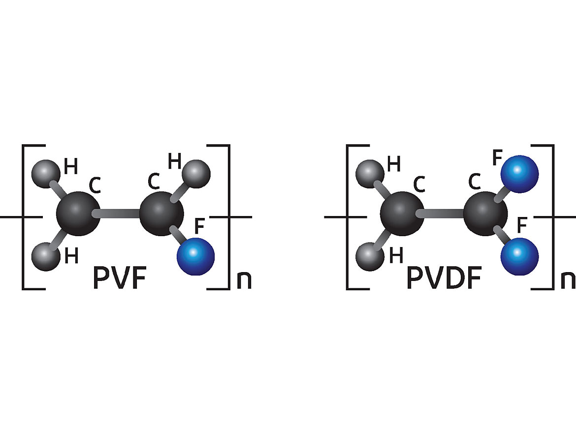 PVF和PVDF分子。