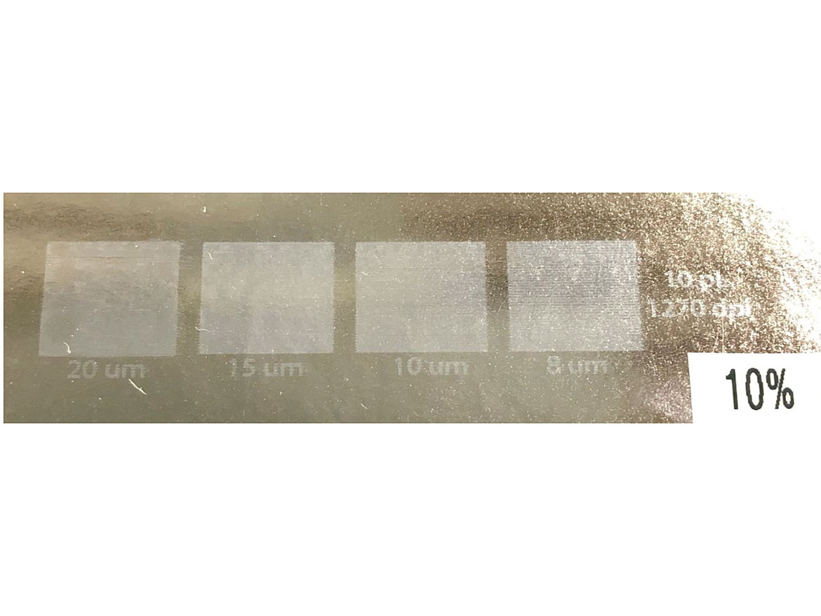 基于CAB-O-SPERSE 4012K-F硅分散体在不同厚度玻璃上的喷射喷墨接受层